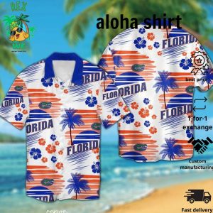 Florida Gators Short Sleeve Button Up Tropical Hawaiian Shirt VER09