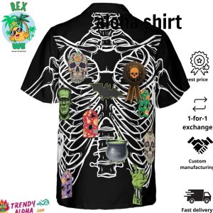 Skeleton Decorate Halloween Hawaiian Shirt Unique Halloween Shirt For Men And Women